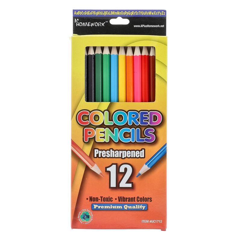 12PK COLORD PENCILS PRE-SHARPENED