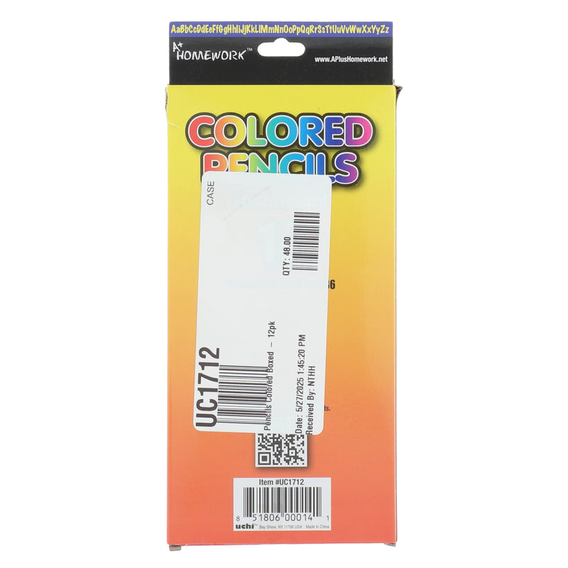 12PK COLORD PENCILS PRE-SHARPENED