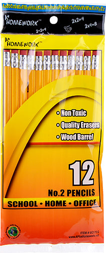 12pk #2 YELLOW WOOD PENCILS