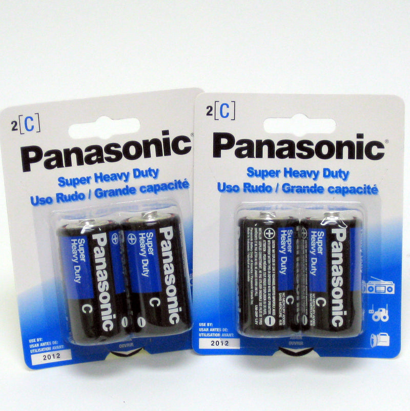 2pk PANASONIC HEAVY DUTY C BATTERIES