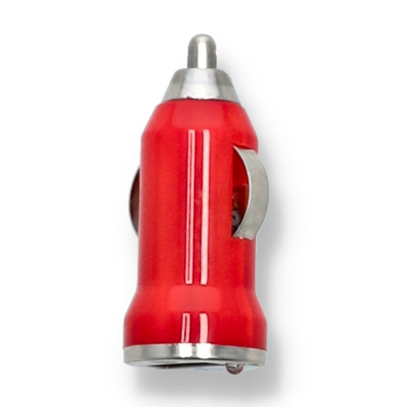 12v MINI USB-A CAR CHARGER ADAPTER RED 1 AMP