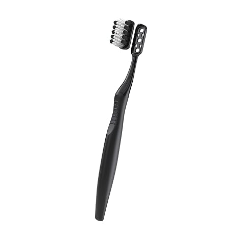 V-ECO BLACK TOOTHBRUSH WITH 2 REPLACEABLE HEADS