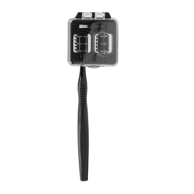 V-ECO BLACK TOOTHBRUSH WITH 2 REPLACEABLE HEADS
