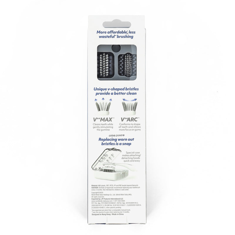 V-ECO GRAY TOOTHBRUSH WITH 2 REPLACEABLE HEADS