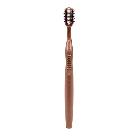 V-ECO BROWN TOOTHBRUSH WITH 2 REPLACEABLE HEADS
