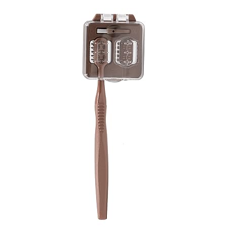V-ECO BROWN TOOTHBRUSH WITH 2 REPLACEABLE HEADS