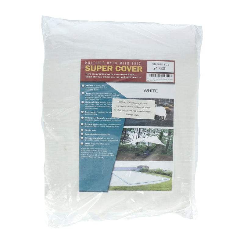 SUPER COVER TARP WHITE FINISH SIZE 720SQFT 10 MIL