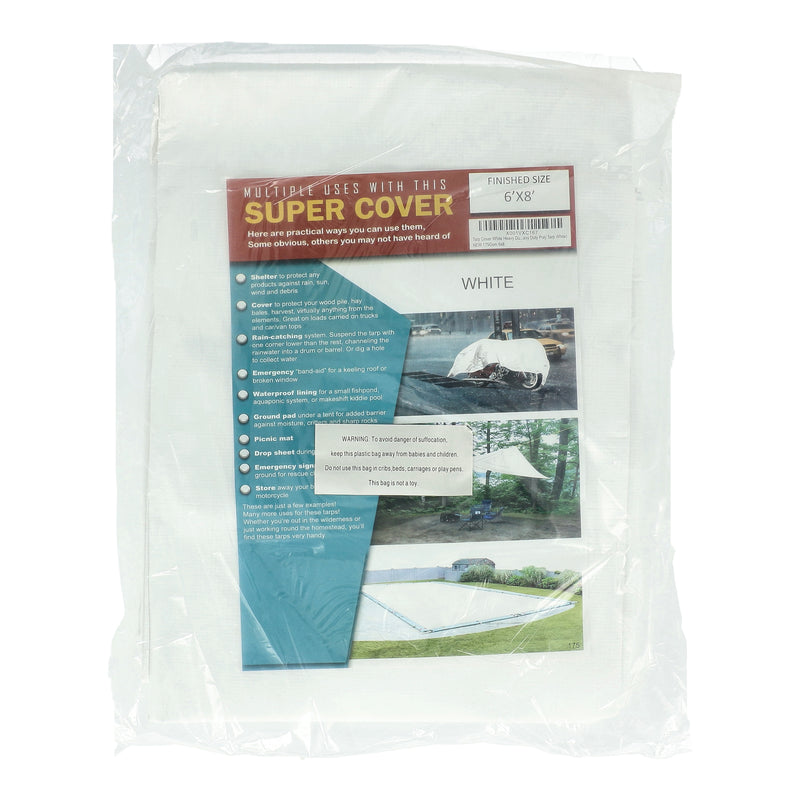 S-8X10-2P-SUPER COVER 2PK TARP 8X10' SILVER/BLACK FINISH SIZE  160FT² 10 MIL
