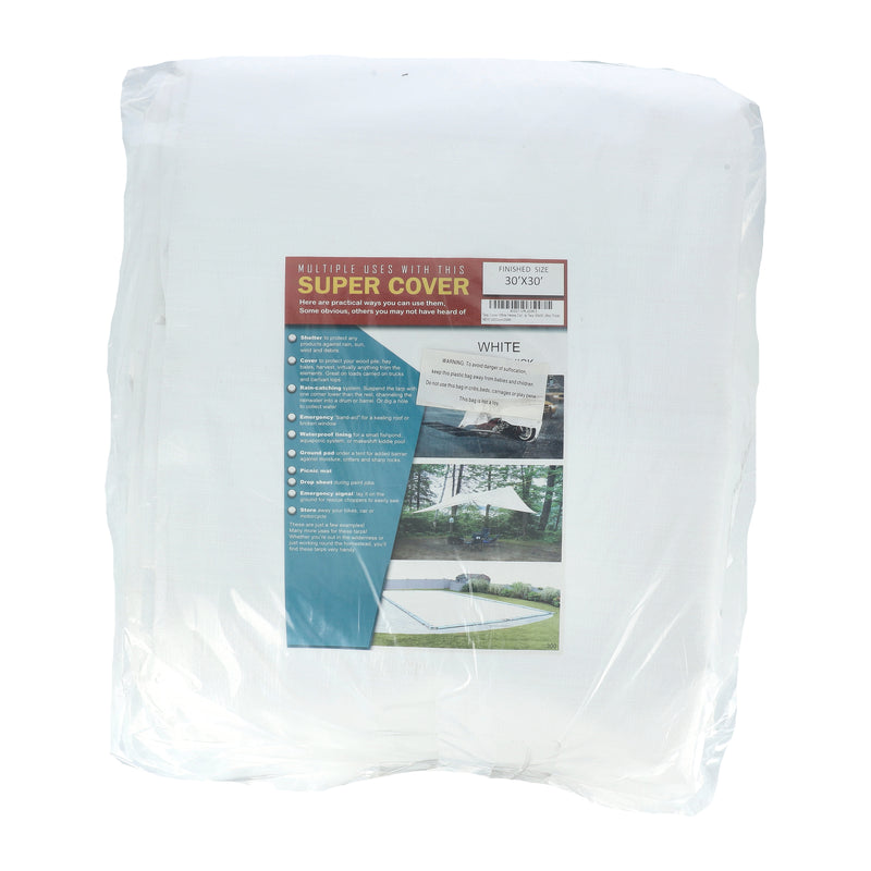 SUPER COVER TARP WHITE EXTRA THICK FINISH SIZE 900SQFT 20 MIL