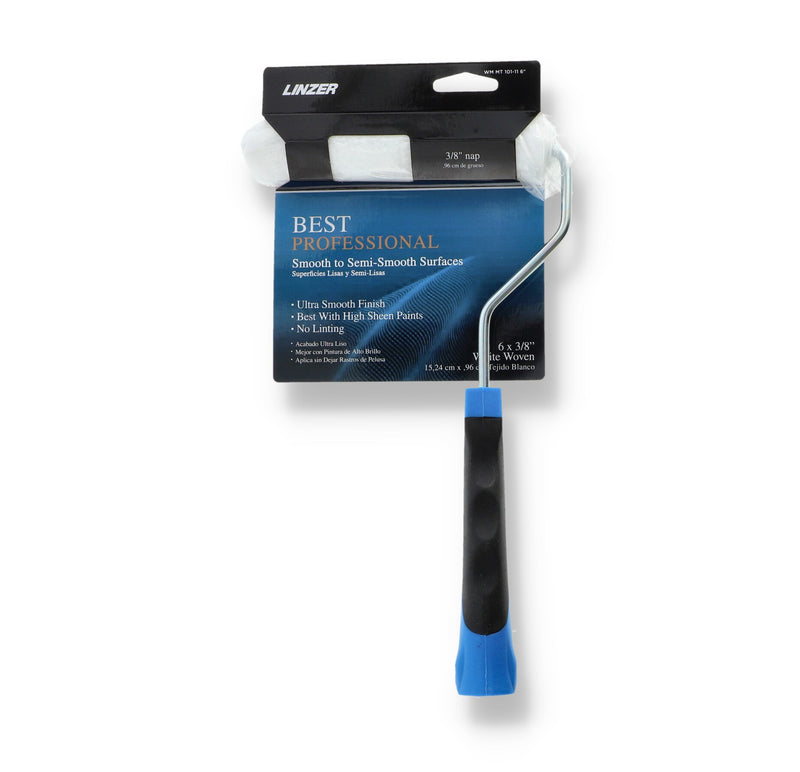LINZER 6'' ROLLER FRAME & COVER 3/8'' NAP PROFESSIONAL QUALITY
