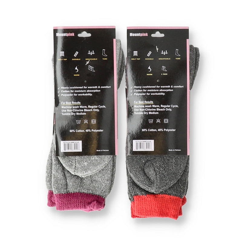 MOUNTPINK WOMENS THERMAL TUBE SOCKS 2pr sz9-11