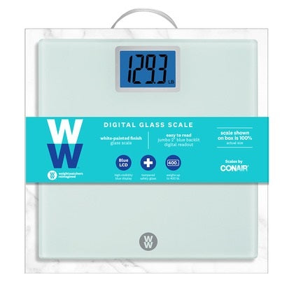 WEIGHT WATCHERS DIGITAL GLASS SCALE BY CONAIR