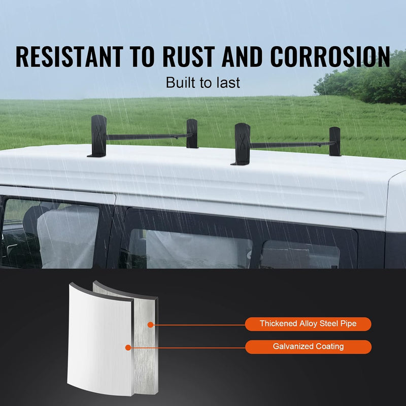 VEVOR ADJUSTABLE LENGTH VAN ROOF RACK UP TO 500 LB CAPACITY