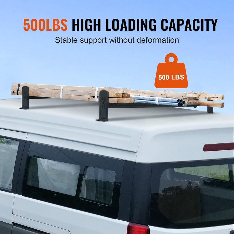 VEVOR ADJUSTABLE LENGTH VAN ROOF RACK UP TO 500 LB CAPACITY