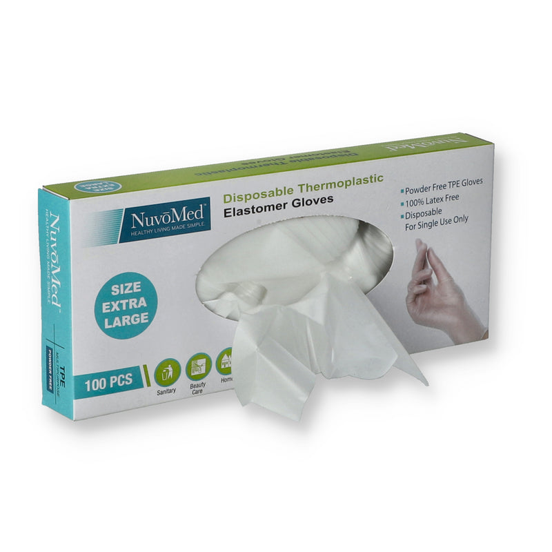 NUVOMED 100PC DISPOSABLE THERMOPLASTIC GLOVE X-LARGE