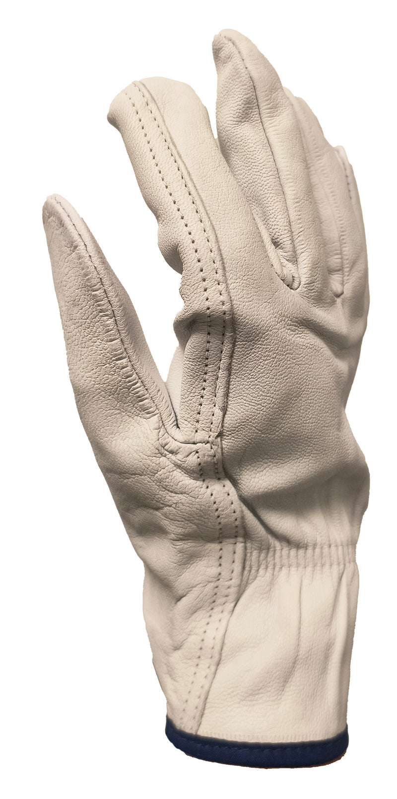 WHITE LEATHER WORK GLOVE XL NO HEADER w/SOME STAINING