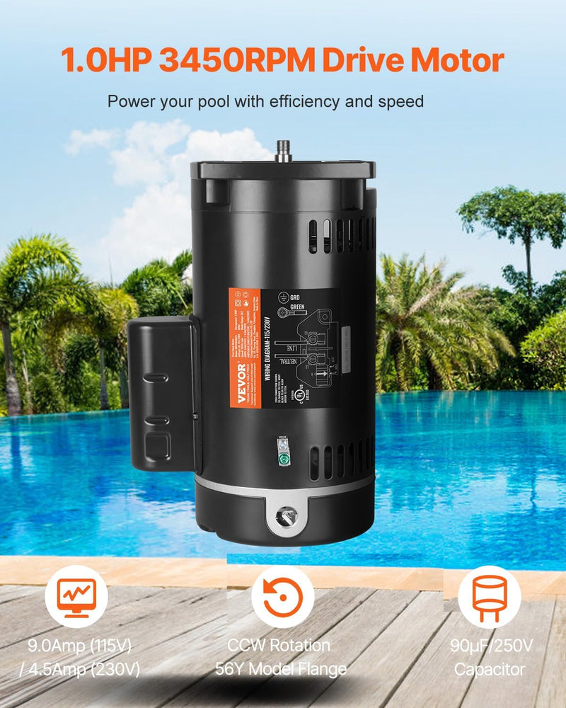 VEVOR 1 HP 115V POOL PUMP MOTOR