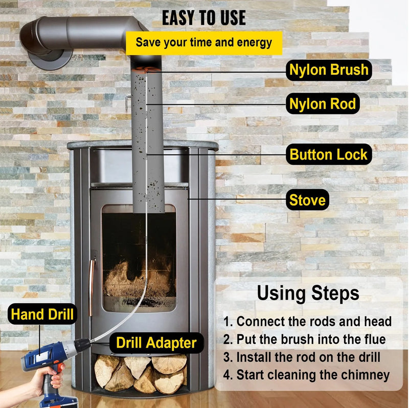 VEVOR 20' CHIMNEY SWEEP KIT