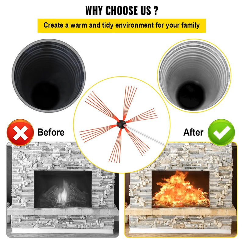 VEVOR 20' CHIMNEY SWEEP KIT