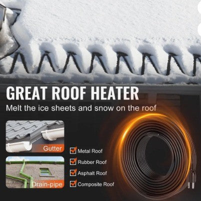 VEVOR 80' SELF REGULATING PIPE HEATING CABLE 50° PER FOOT