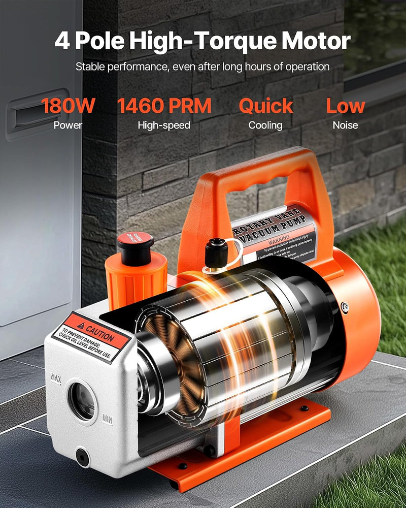 VEVOR 3.5 CFM HVAC ROTARY VAN VACUUM PUMP