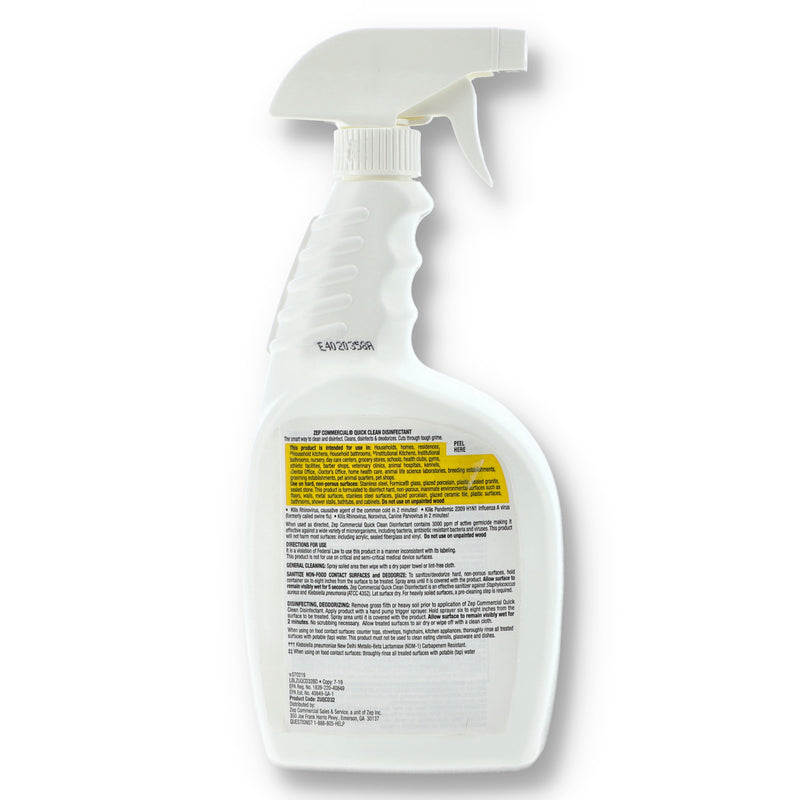 use #ZUQCD32 32OZ ZEP QUICK CLEAN DISINFECTANT TRIGGER SPRAYER