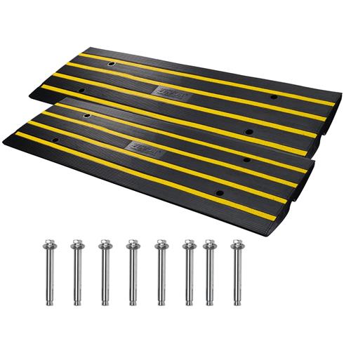 VEVOR 2PK 2.6'' RISE RUBBER DRIVEWAY RAMPS
