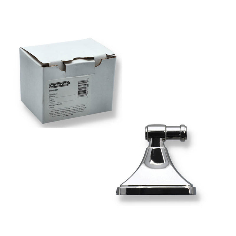 ROBE HOOK CLARENDON POLISHED NICKEL WHITE BOX