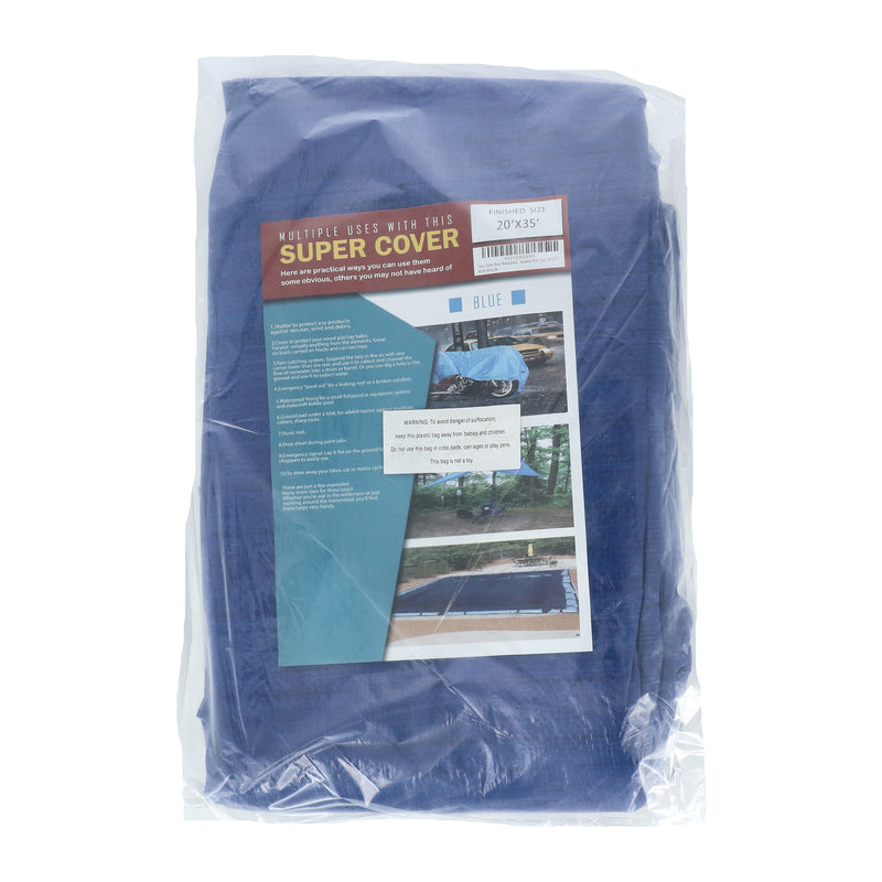 BL-20X35-SUPER COVER TARP 20x35' BLUE FINISH SIZE 700FT² 5 MIL