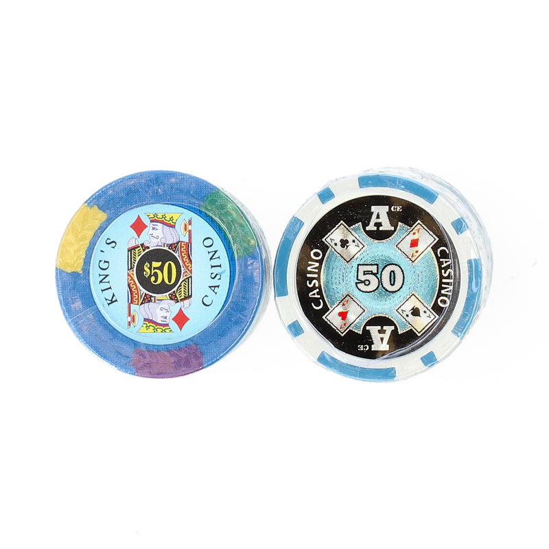 BRYBELLY 25PK 14 GRAM $50 CASINO CLAY COMPOSITE POKER CHIPS