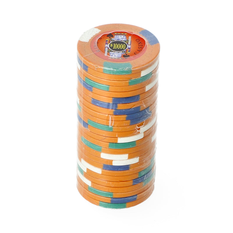 BRYBELLY 25PK 14 GRAM $10,00 CASINO CLAY COMPOSITE POKER CHIPS