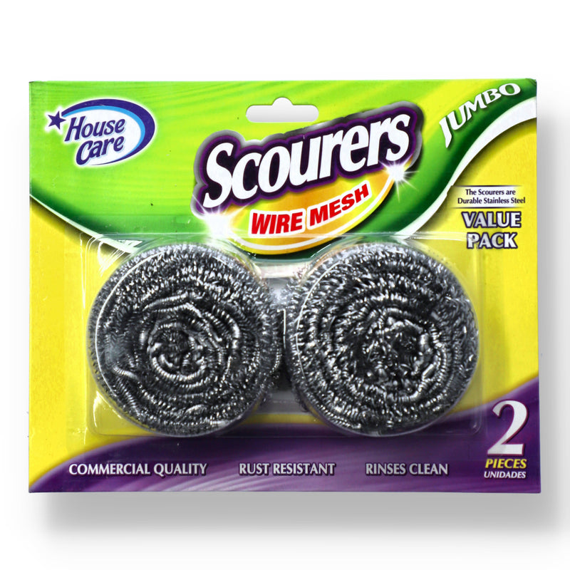 2pk JUMBO STAINLESS STEEL SCOURER