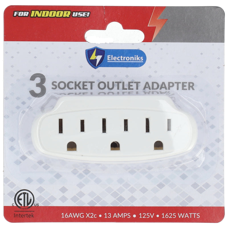 3 OUTLET ADAPTER WITH SENSOR NIGHT LIGHT