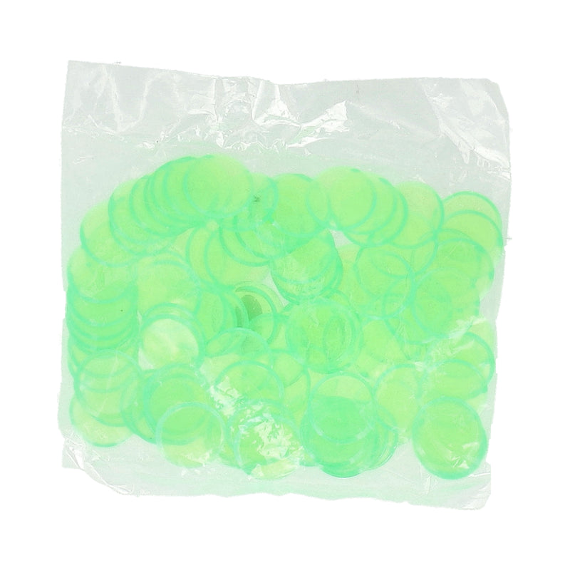 BRYBELLY 100CT ROUND GREEN BINGO CHIPS