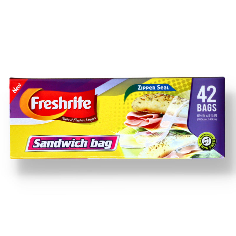 42ct SANDWICH BAGS ZIPPER SEAL