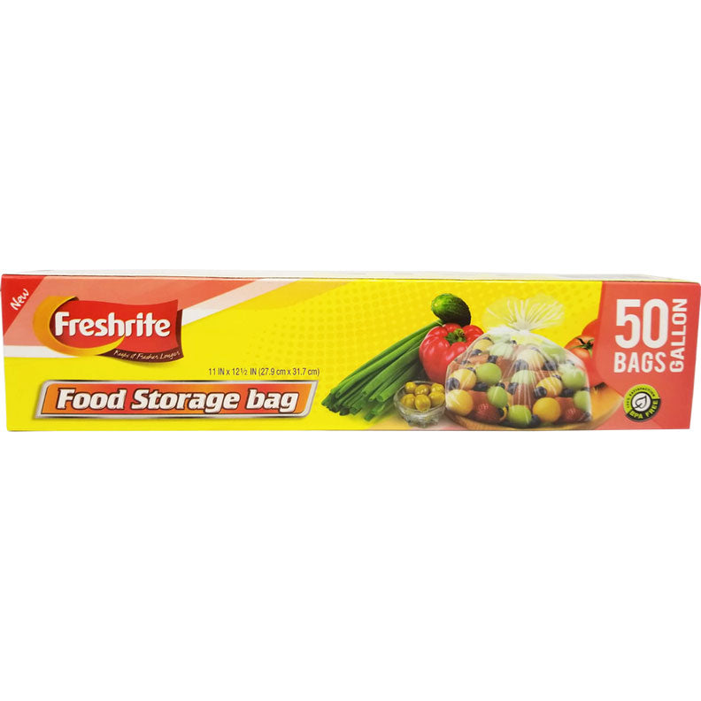 50ct GAL FOOD STORAGE BAGS TWIST TIE