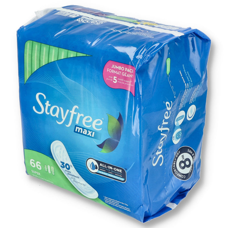 STAYFREE 66CT MAXI SUPER PADS