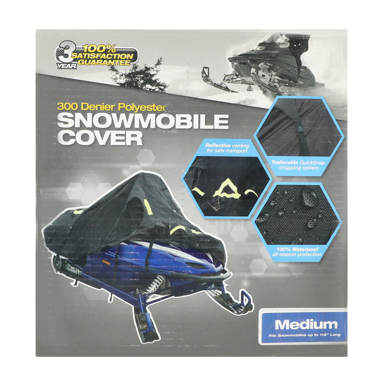 BUDGE TRAILERABLE WATERPROOF SNOWMOBILE COVER MEDIUM 300DANIER FABRIC